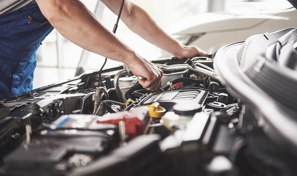 Service Technician Working on a Toyota Vehicle